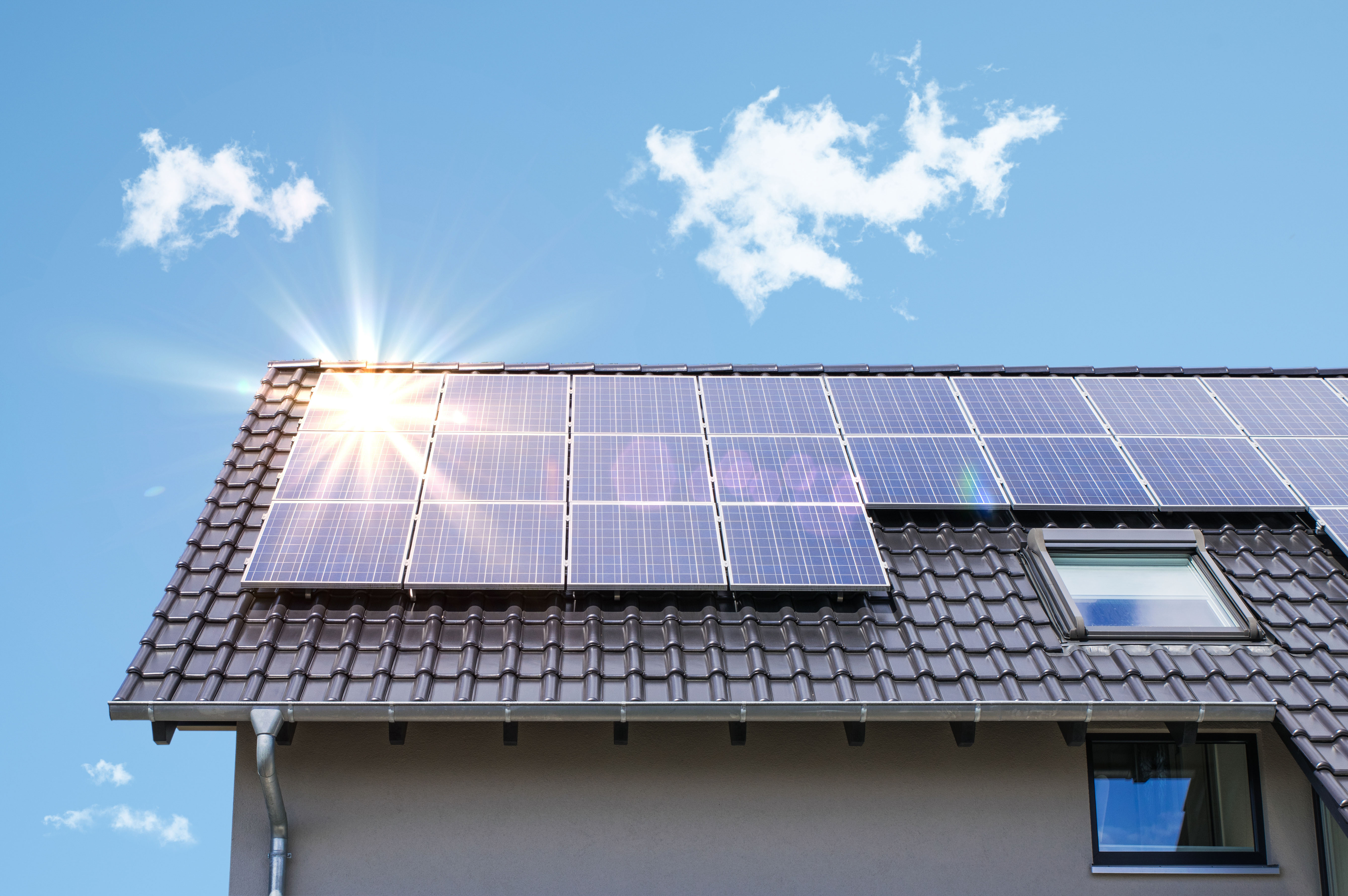 Photovoltaikanlage auf einem Hausdach